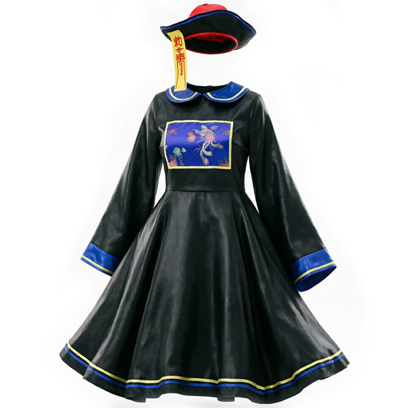 Lady's Chinese-Style Modified Zombie Dress, Halloween Qing Dynasty Zombie Costume, Movie Character Cosplay Outfit, Guangzhou Pise