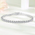 New 3mm Square Zircon Bracelet for Men and Women, Elegant Jewelry with Full Diamond Ice Sugar Design