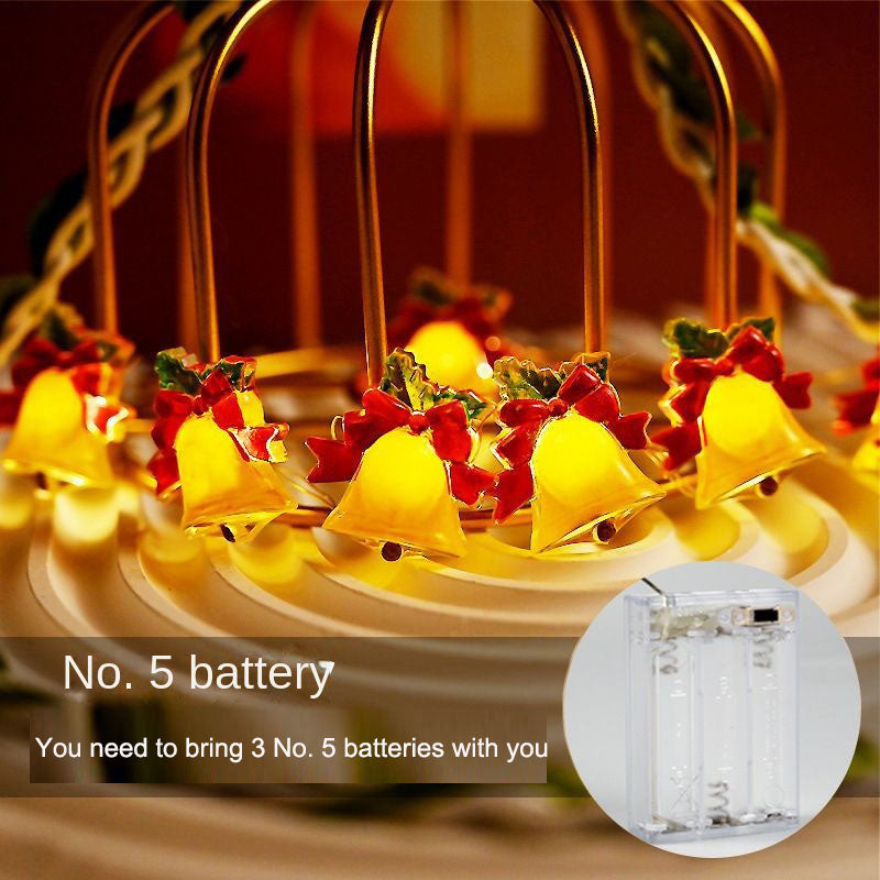 Christmas decoration, bell lights, string lights, Christmas tree lights, atmosphere, colorful light strips, store scene decoration, hanging ornaments, pendants