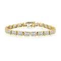 Jewelry  Stylish Zircon Bracelet with Large Full Zircon Stones, Platinum-Plated White Zircon, Rose Gold Plated Pink Zircon, Fashion Jewelry