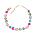 Necklace Exaggerated Necklace Full Diamond Necklace Ornament Female Geometric Glass Diamond Banquet Accessories Manufacturer Source