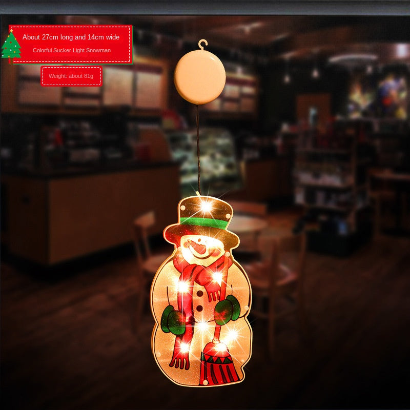 Christmas Colorful Suction Cup Lights New Year and Lantern Festival Decorative String Lights, Holiday Decoration for Window Display