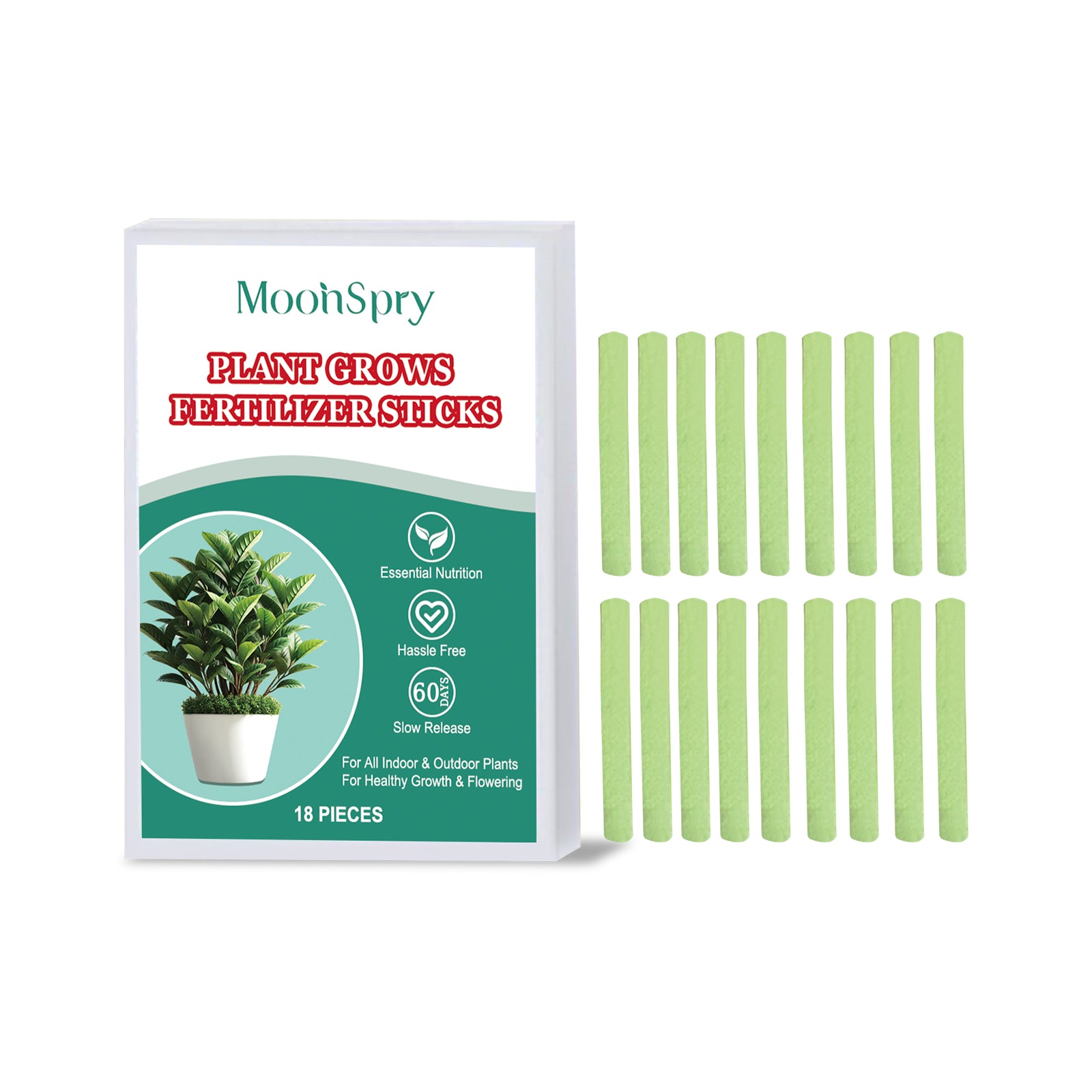 MoonSpry Plant Growth Fertilizer Stick Slow-Release Fertilizer Nutrient Seaweed Fertilizer Plant Growth Horticultural Fertilizer Stick