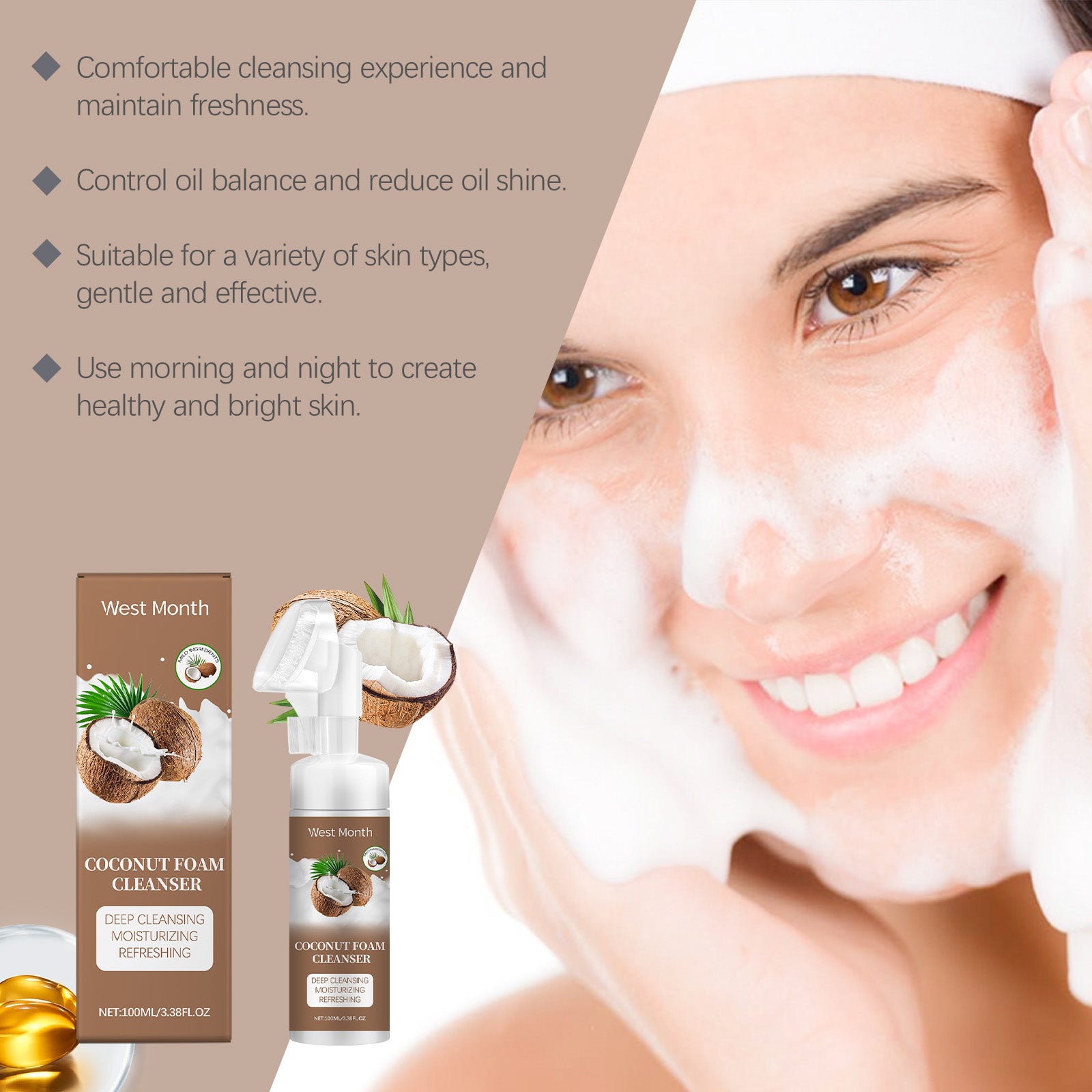 Coconut Foaming Face Cleanser