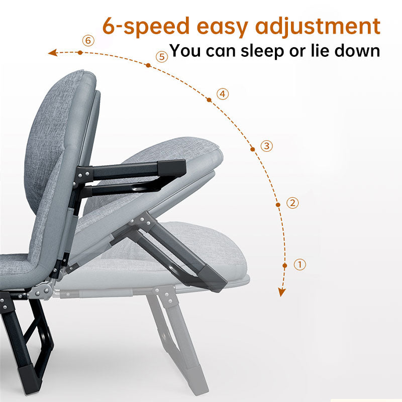 Adjustable Portable Folding Chair Space Saving with Side Pocket for Bedroom Office Outdoor Camping Compact