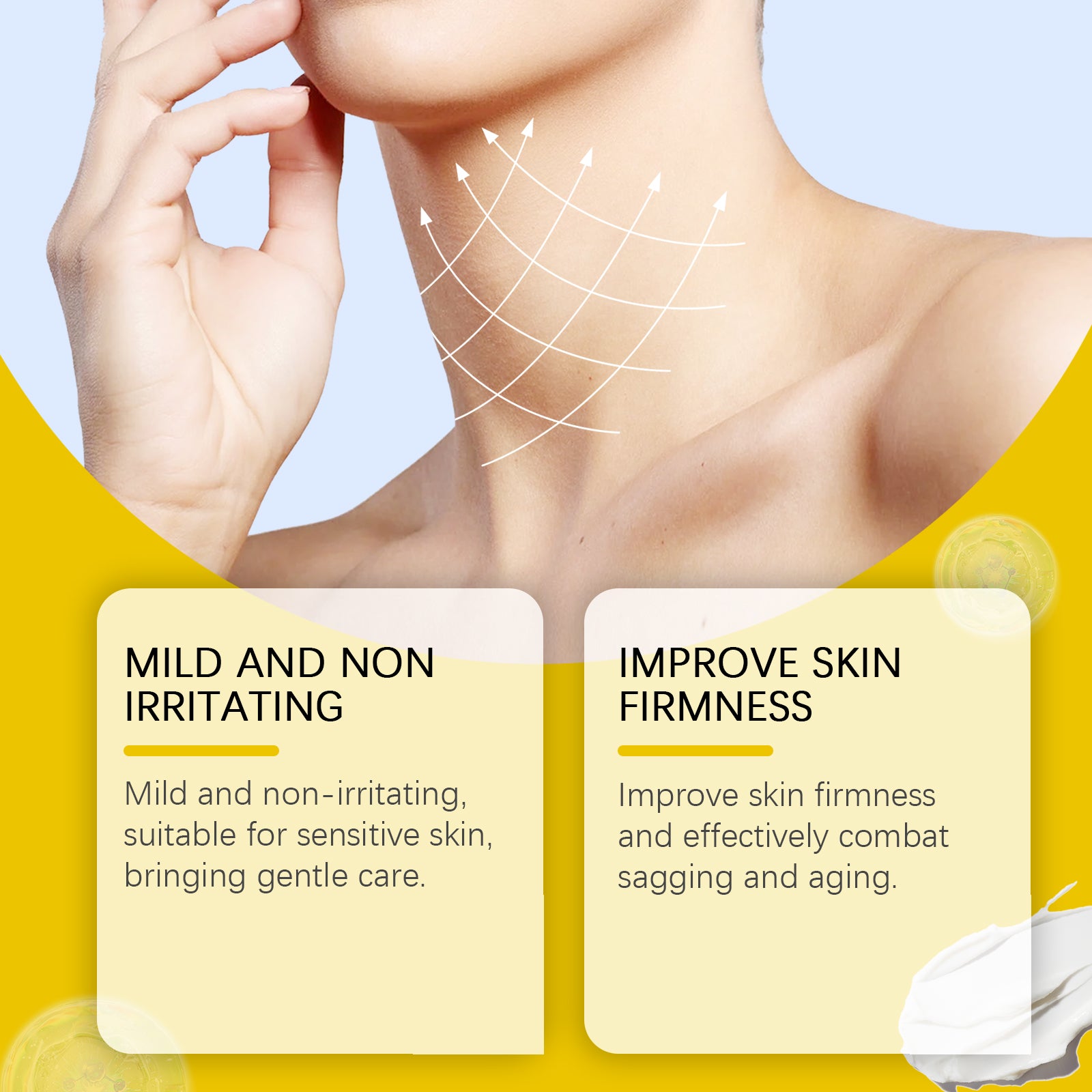 Hoygi Neck Care Cream Face And Neck Dual Effect Moisturizing And Gentle Moisturizing Cream Brightening Skin