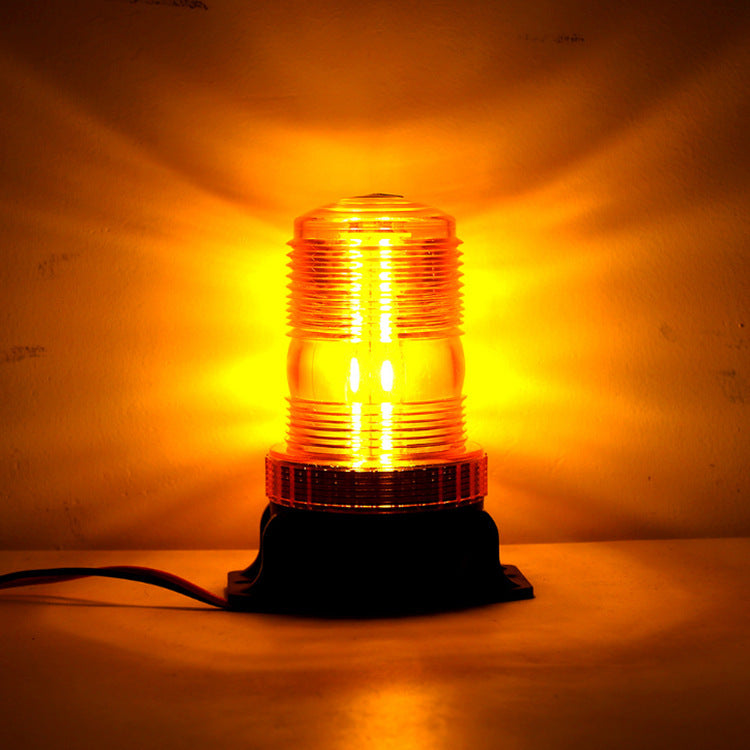 Suitable for forklift LED warning lights, calibration lights, engineering vehicle signal lights, roof lights, vehicle mounted flashing lights, yellow 9-90V