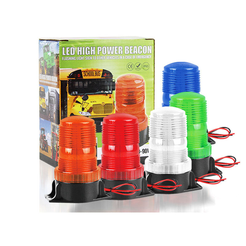 Suitable for forklift LED warning lights, calibration lights, engineering vehicle signal lights, roof lights, vehicle mounted flashing lights, yellow 9-90V