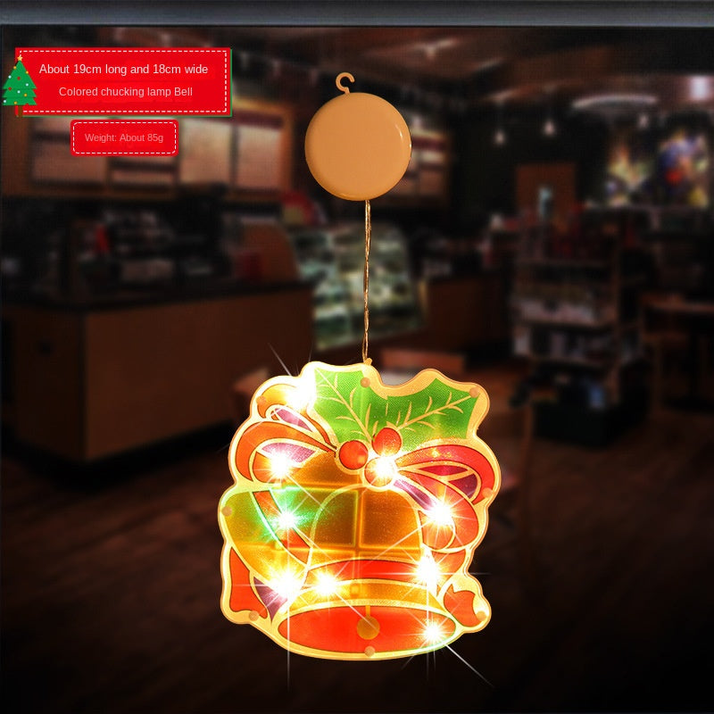 Christmas Colorful Suction Cup Lights New Year and Lantern Festival Decorative String Lights, Holiday Decoration for Window Display
