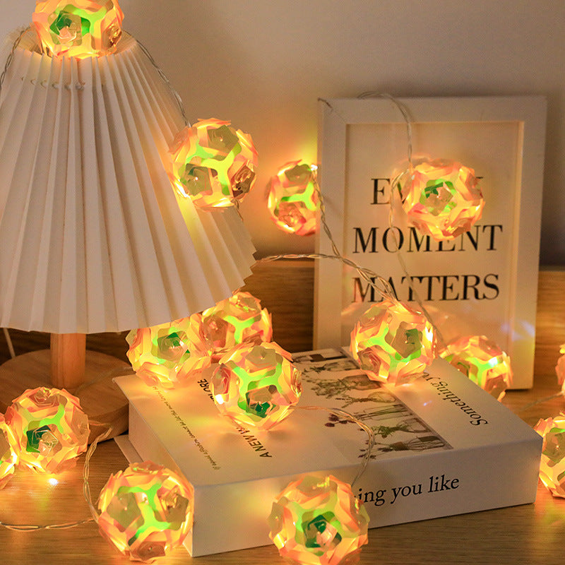 Led Rose String Lights Teenage Heart Decorative String Lights Laser Dream Dazzling Ball Holiday Lights