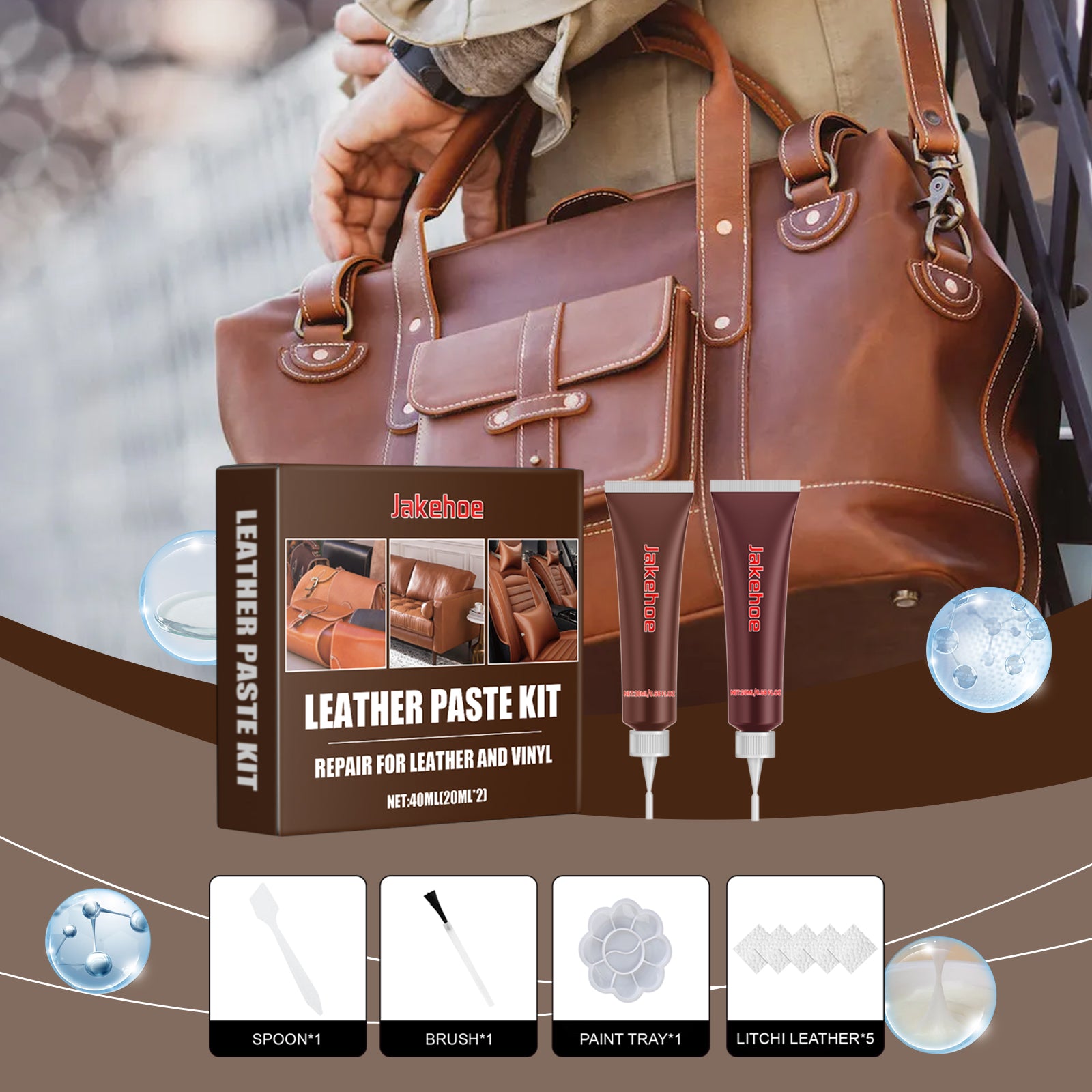 Jakehoe Furniture Leather Repair Kit Leather Furniture Sofa Seats Car Interior Leather Repair Cream