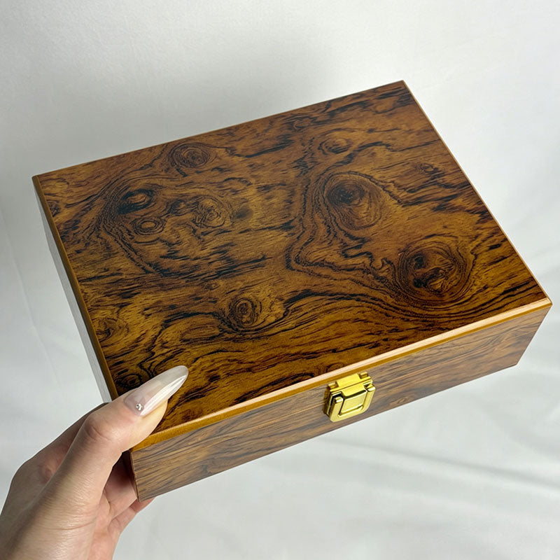 Classic Wooden Jewelry Box with Lock – Premium Storage Case