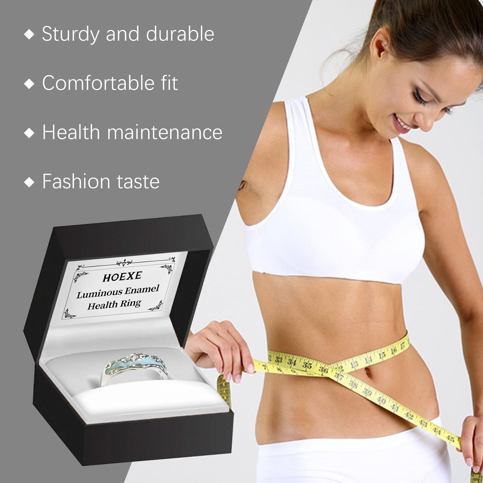 Hoexe Glow-In-The-Dark Enamel Ring Enhances Comfort In Daily Life Pamper The Body Sports Portable Ring