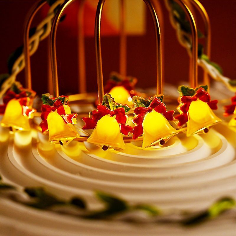 Christmas decoration, bell lights, string lights, Christmas tree lights, atmosphere, colorful light strips, store scene decoration, hanging ornaments, pendants