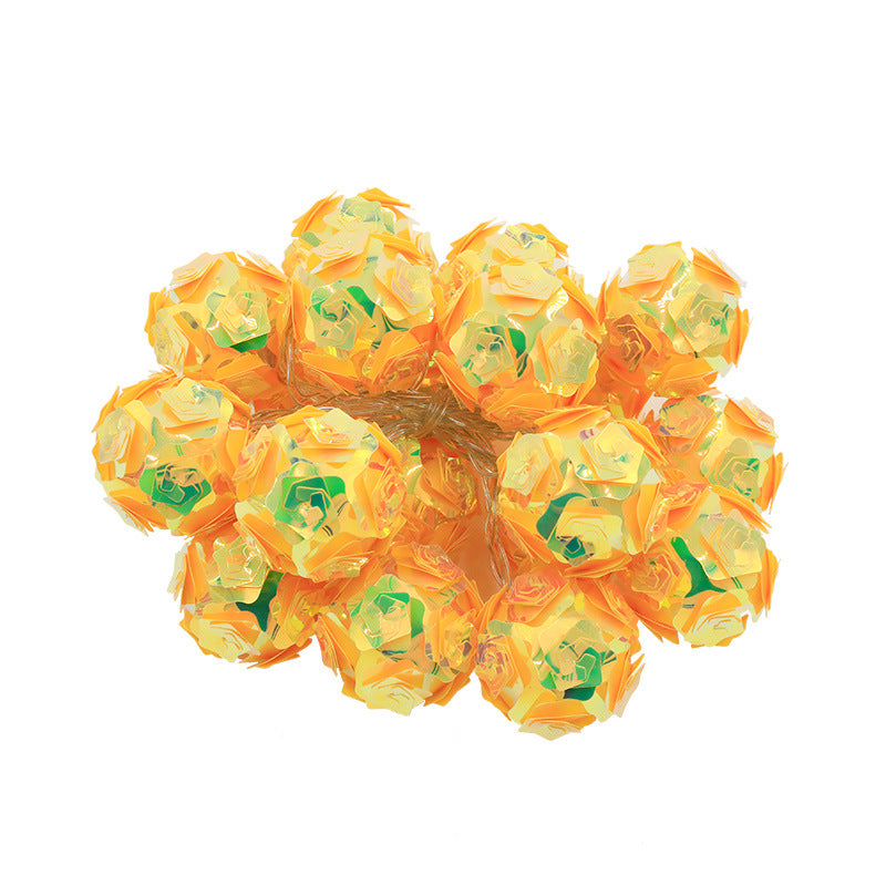 Led Rose String Lights Teenage Heart Decorative String Lights Laser Dream Dazzling Ball Holiday Lights