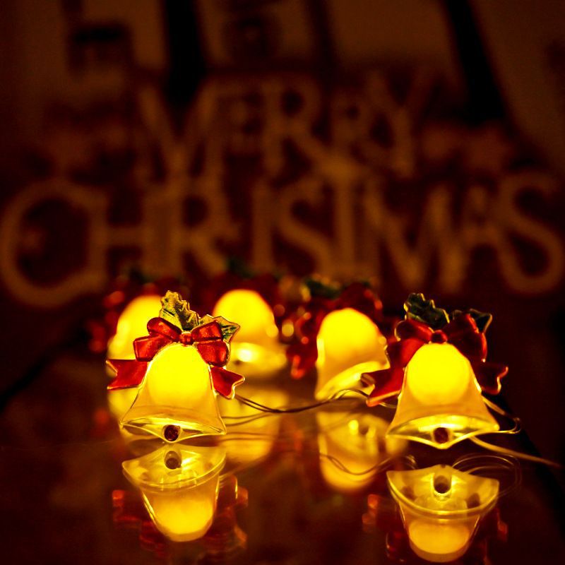 Christmas decoration, bell lights, string lights, Christmas tree lights, atmosphere, colorful light strips, store scene decoration, hanging ornaments, pendants